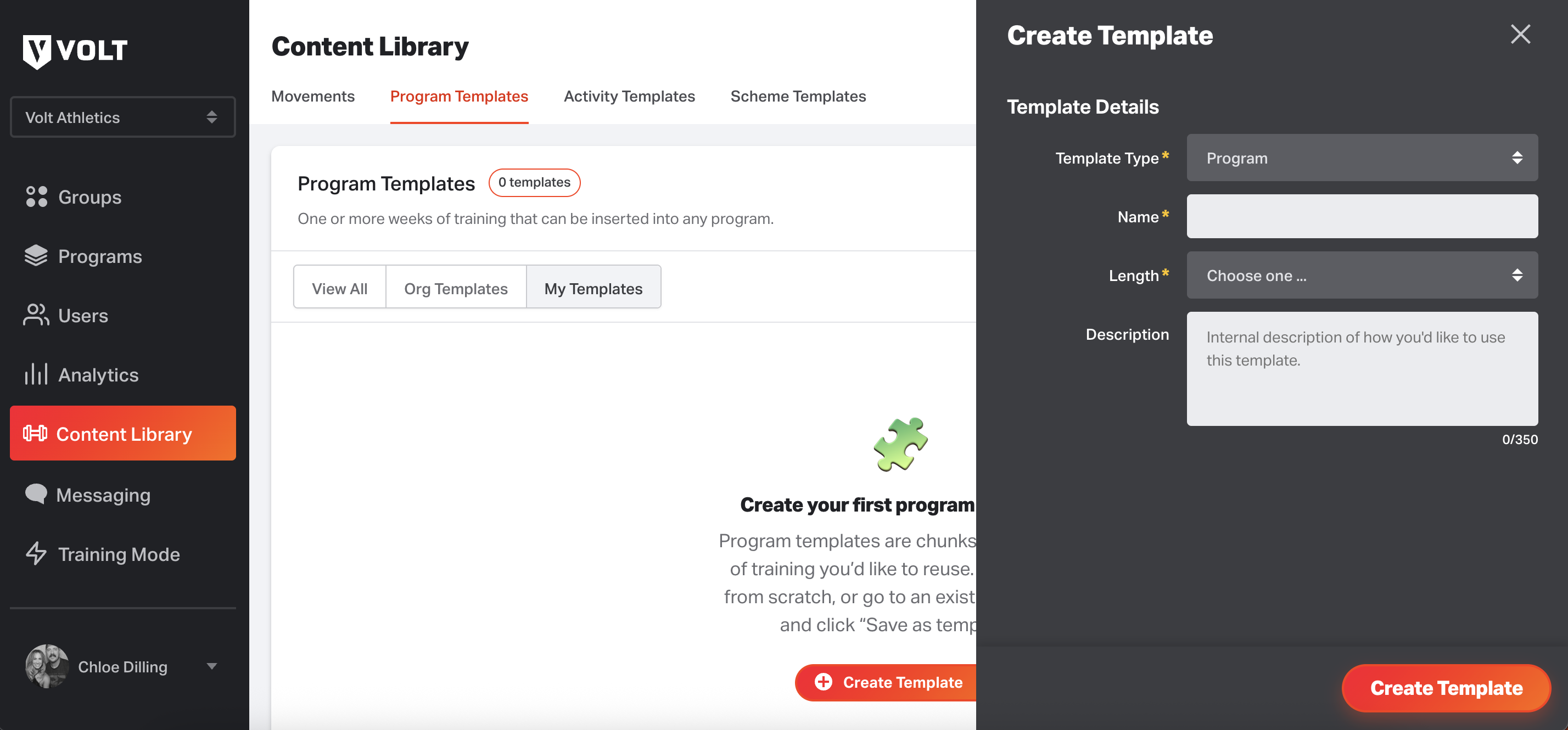 How do I create a Program Template?